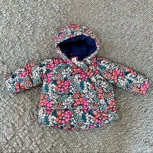 Gap Floral Winter Coat Jacket Baby 12-18 mo